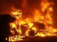 提示：以后不能把電動車停在樓梯間了！